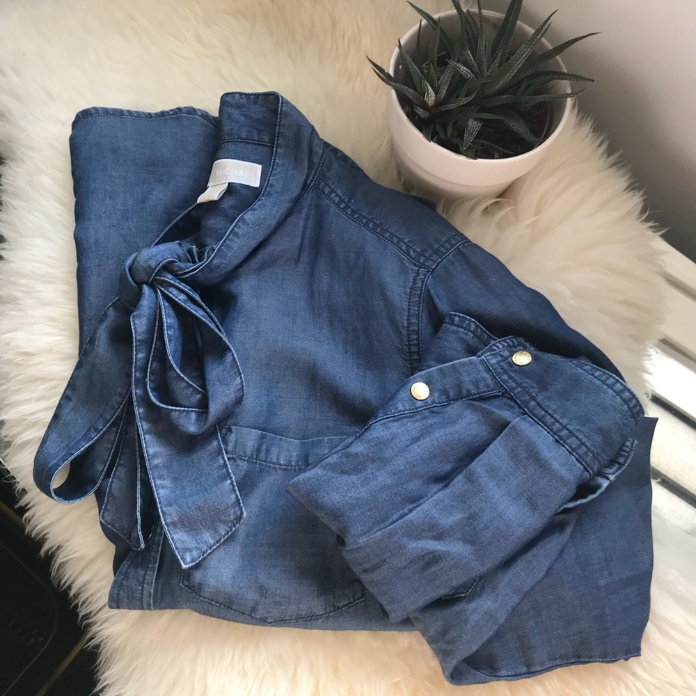 MICHAEL Michael Kors Soft Denim Button Up